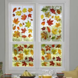 174 stuks herfst raamafbeeldingen, 9 vellen Thanksgiving herfstdecoratie raam stickers, esdoornbladeren kastanje raamafbeelding herfst kinderen zelfklevend voor kinderkamer cafés feest glas decoratie