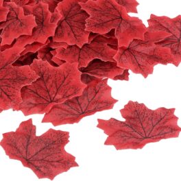 PATIKIL Kunstbladeren, 200 stuks herfst esdoorn herfst nepblad voor bruiloft feest Thanksgiving Halloween decoratie, rood
